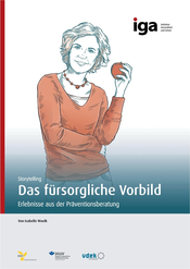 Führungskräfte Persona: Das fürsorgliche Vorbild mit Apfel in der Hand